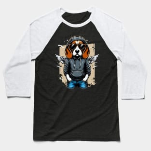 Beagle With Sunglasses Baseball T-Shirt